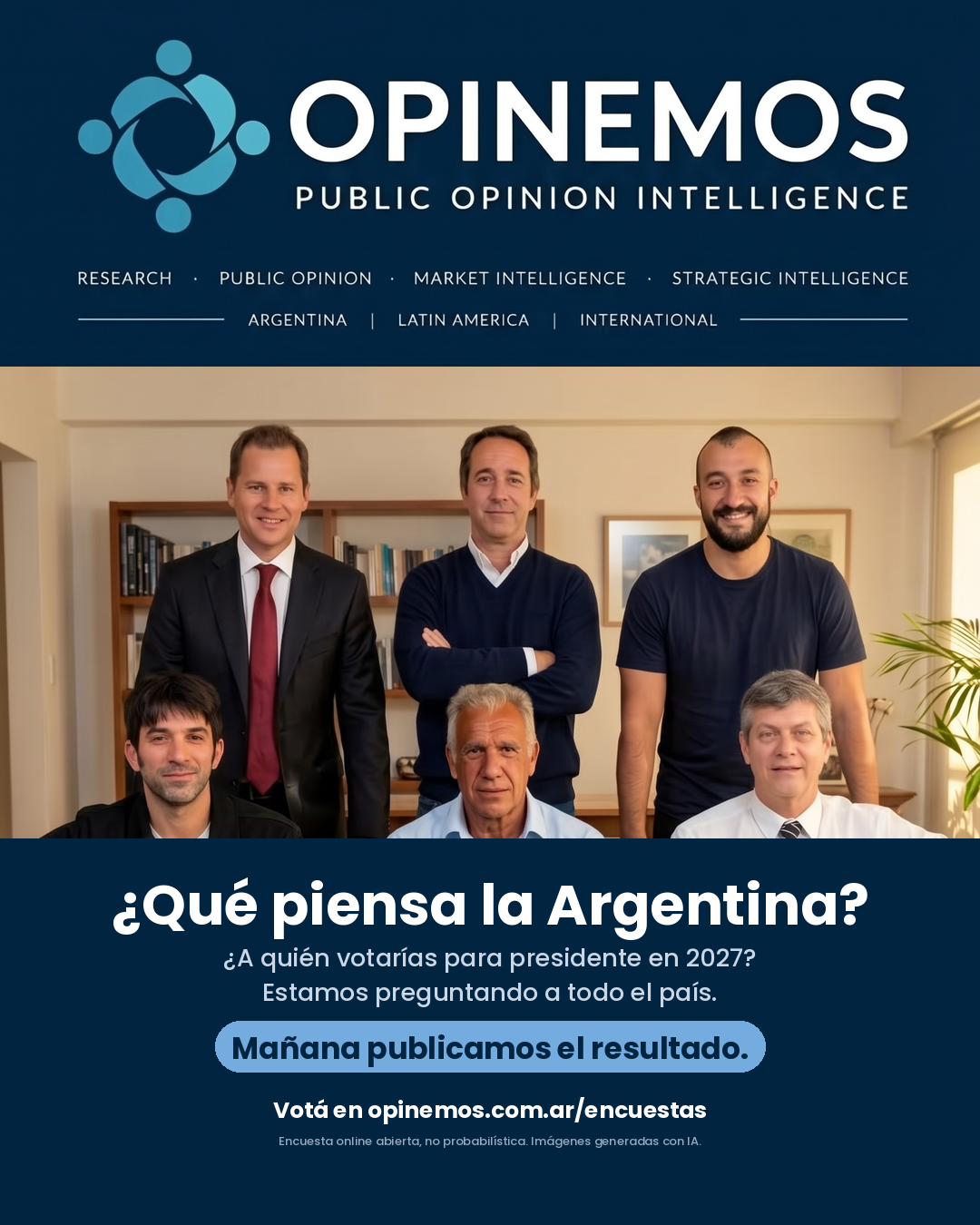 Encuesta OPINEMOS: ¿A quién votarías como presidente en 2027?
